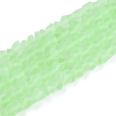 Frosted Transparent Glass Beads X1-GLAA-N016-4mm-07-1