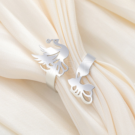 304 Stainless Steel Cuff Open Rings WG6E5AE-01-1