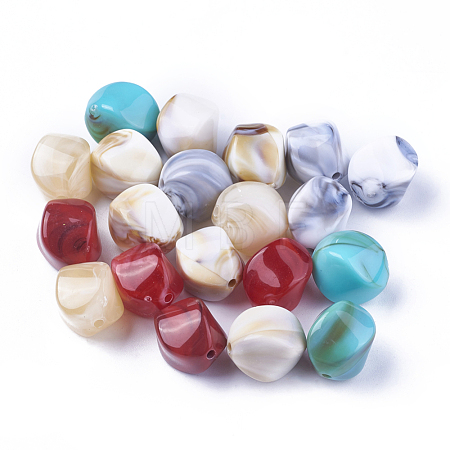 Acrylic Beads X-OACR-T007-08-M-1