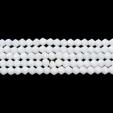 Opaque Solid Color Imitation Jade Glass Beads Strands GLAA-F029-P4mm-15-1