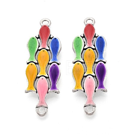 Alloy Enamel Connector Charms TIBE-N016-09AS-04-1
