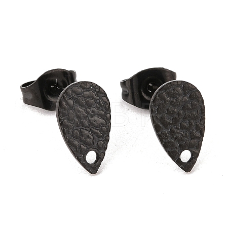 304 Stainless Steel Stud Earring Findings Ion Plating(IP) STAS-O119-29EB-1
