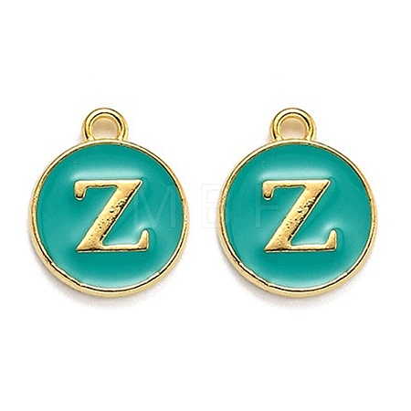 Golden Plated Alloy Enamel Charms LS-ENAM-Q437-15Z-1