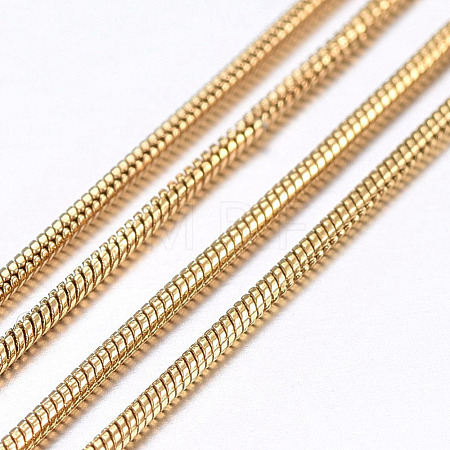 Handmade Ion Plating(IP) 304 Stainless Steel Round Snake Chains STAS-P203-J01-1