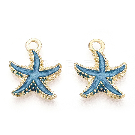 Alloy Enamel Pendants X-PALLOY-T056-08A-1