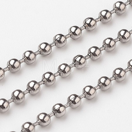 Tarnish Resistant 304 Stainless Steel Ball Chains CHS-A002B-2.0mm-1