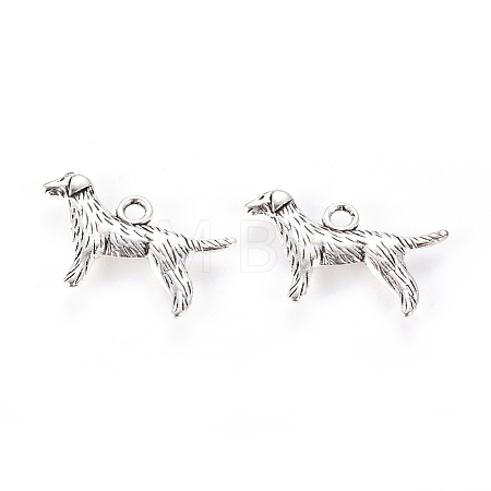 Tibetan Style Alloy Puppy Pendants X-LF9881Y-1
