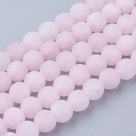 Natural Rose Quartz Bead Strands G-G735-59F-8mm-1