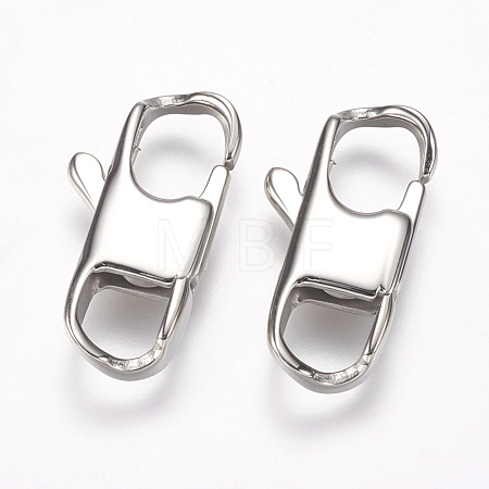 Tarnish Resistant 304 Stainless Steel Lobster Claw Clasps STAS-O114-056C-P-1