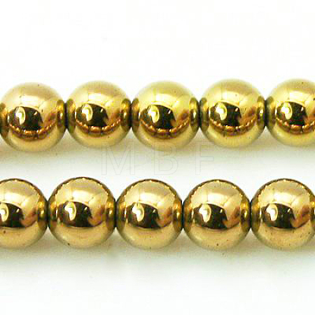 Non-magnetic Synthetic Hematite Beads Strands X-G-G091-8mm-1-1