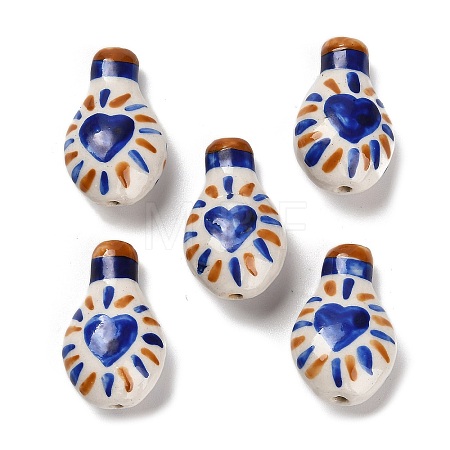 Famille Rose Porcelain Beads LAMP-I028-06C-1