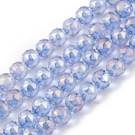 Transparent Electroplate Glass Beads Strands EGLA-F154-AB04-1