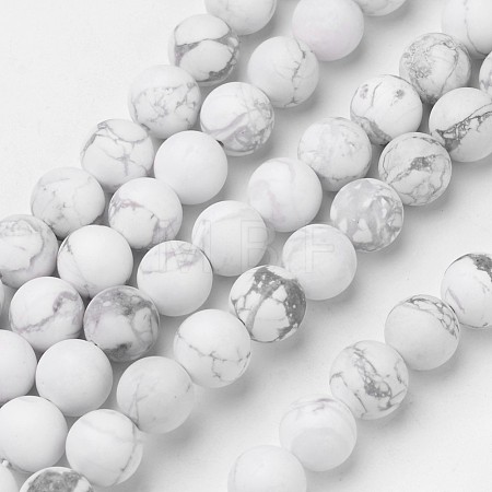 Natural Howlite Beads Strands G-D809-16-10mm-1