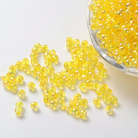 Eco-Friendly Transparent Acrylic Beads PL731-6-1
