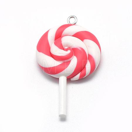 Handmade Polymer Clay Big Pendants CLAY-Q240-007B-1