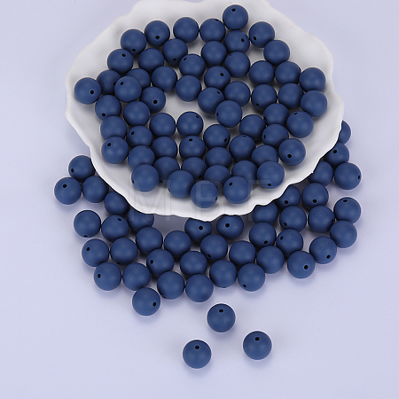 Round Silicone Focal Beads SI-JX0046A-112-1