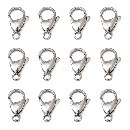 Non-Tarnish Polished 316 Surgical Stainless Steel Lobster Claw Clasps A-STAS-R072-18A-1