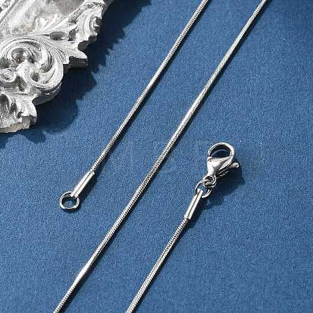 Tarnish Resistant 304 Stainless Steel Snake Chains Necklaces STAS-F094-24P-1