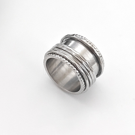 Retro Rotatable 304 Stainless Steel Finger Rings FS-WG84C22-40-1