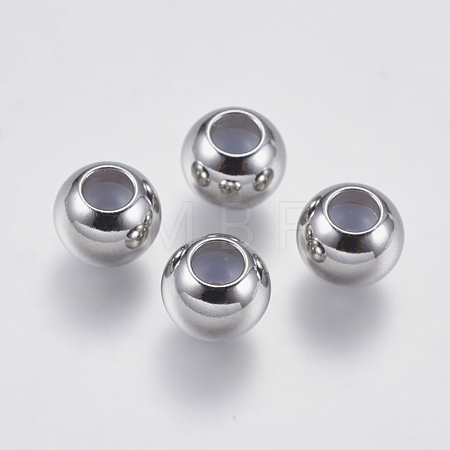 304 Stainless Steel Beads STAS-F139-062P-8mm-1