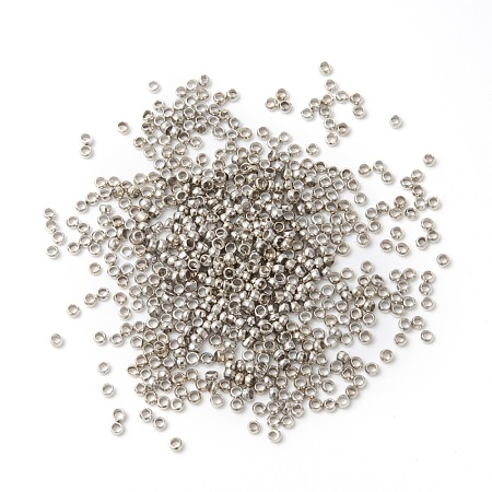 Brass Crimp Beads X-KK-L020-P-1