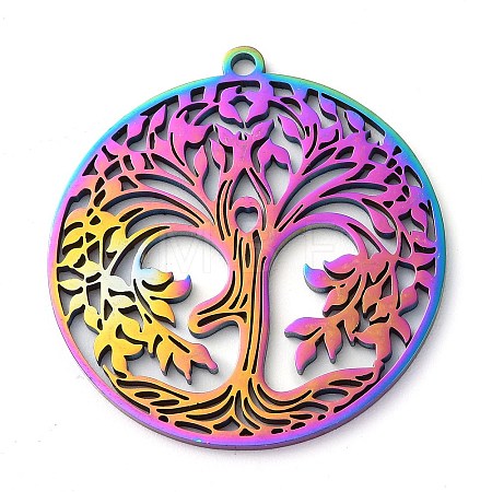 304 Stainless Steel Pendants STAS-R116-08RC-1