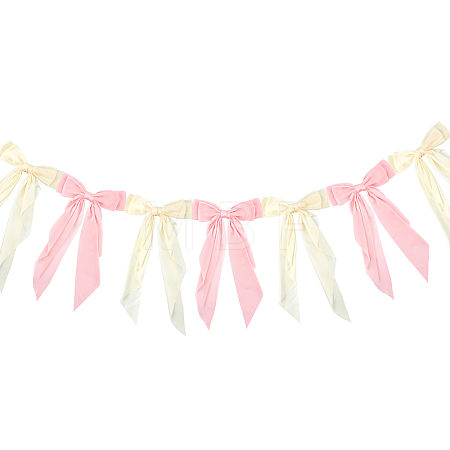 1Pc Polyester Bowknot Congratuation Banners FEPA-CP0001-04-1