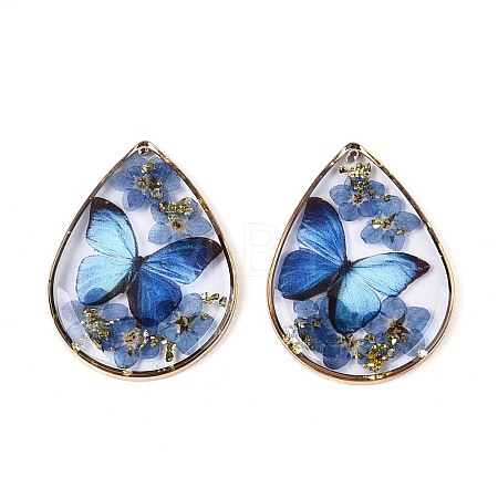 Transparent Epoxy Resin Pendants RESI-T059-20D-1
