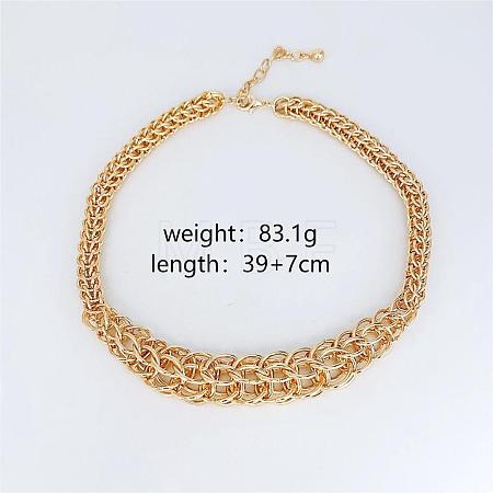 Brass Ring Link Chain Necklaces for Women WG84A7D-01-1