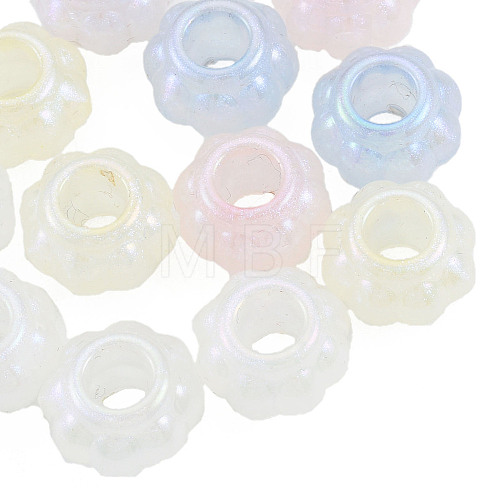 Electroplate Acrylic European Beads OACR-N010-059-1