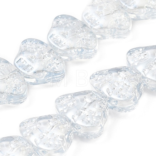 Transparent Electroplate Glass Beads Strands EGLA-F158-PL03-A-1
