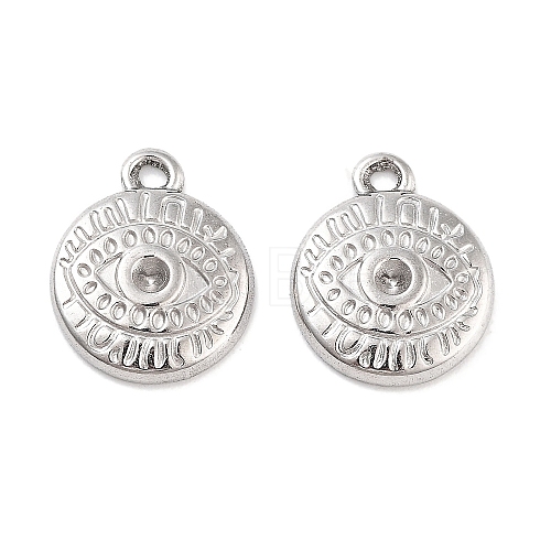 Non-Tarnish 304 Stainless Steel Pendant Rhinestone Settings STAS-P364-03P-1