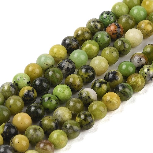 Natural Serpentine Beads Strands G-G829-06-6mm-1