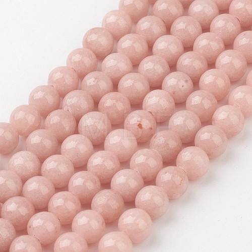 Natural Mashan Jade Round Beads Strands X-G-D263-6mm-XS22-1