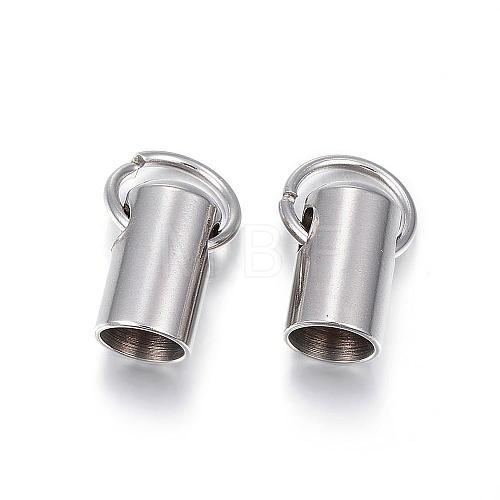 Tarnish Resistant 201 Stainless Steel Cord Ends STAS-E120-02-6mm-1