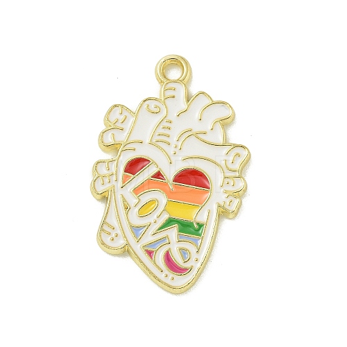 Pride Alloy Enamel Pendants ENAM-I060-09B-1