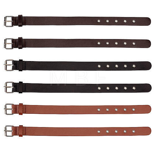 6Pcs 3 Style Imitation Leather Coat Cuff Belt FIND-FG0002-66-1
