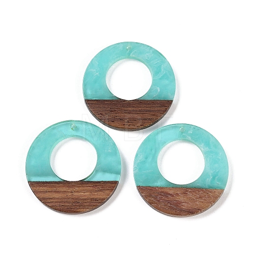 Resin & Wood Pendants WOOD-F015-14B-1