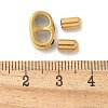 304 Stainless Steel Slider Stopper Beads and Cord End Caps STAS-P224-03G-2