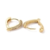 Brass Micro Pave Clear Cubic Zirconia Hoop Earring Findings ZIRC-F133-12G-2