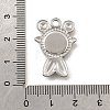 304 Stainless Steel Pave Natural White Shell Pendants STAS-C122-21F-02P-3