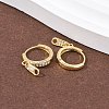 Zipper 925 Sterling Silver Micro Pave Clear Cubic Zirconia Hoop Earrings EJEW-K317-01G-2