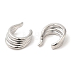 Rack Plating Brass Cuff Earrings for Women EJEW-Q770-25P-2
