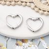 925 Sterling Silver Hoop Earrings EJEW-R001-01S-1