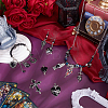 24Pcs 12 Styles Gothic Alloy Black Enamel Chandelier Component Links FIND-OC0014-13-4