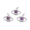 Natural Amethyst Pendants G-L512-H07-1