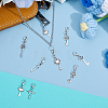 36Pcs 9 Styles Key Alloy Pendant Decorations HJEW-GO00259-4