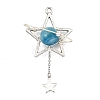 Natural Hemimorphite Pendants PALLOY-TA00444-01-1