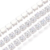 Iron & ABS Plastic Imitation Pearl Tennis Chains CH-Q006-01A-16-1