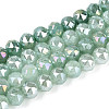 Anti-Tarnish Electroplate Glass Beads Strands GLAA-N064-8mm-10-1